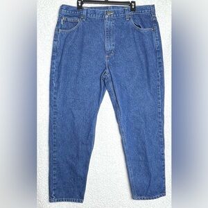 Lot Of Two Carhartt Jeans Mens 40x30 Blue Relaxed Fit Medium Wash Denim B17-DST